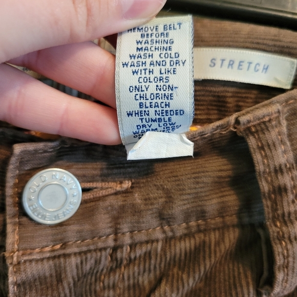 Y2K Old Navy Brown Corduroy Flare Jeans Pants - Picture 6 of 6